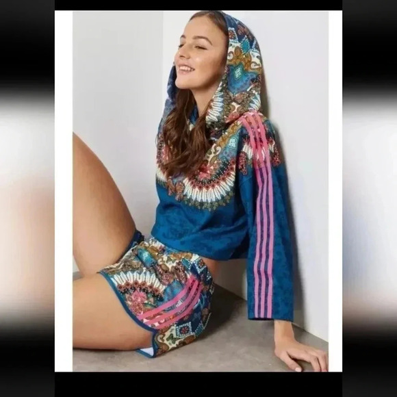 Adidas X Farm Borbomix Trefoil Crop Top Sweatshirt S - Picture 1 of 5